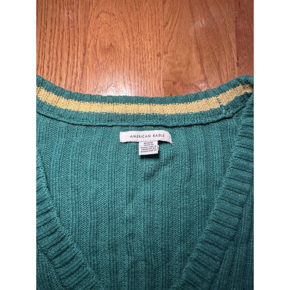 Green Cropped button Cardigan Size M - Picture 5 of 8